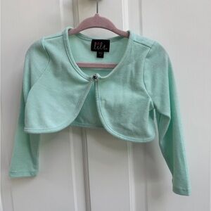 Lilt 3T Girls Mint Green Cardigan Sweater